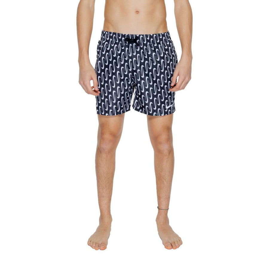 Black Polyester Swim Shorts