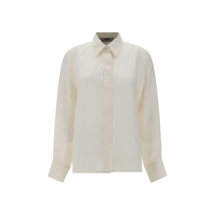 White Silk Pattern Shirt