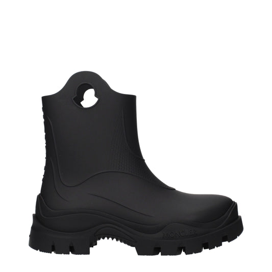 Black Cotton Ankle Boots