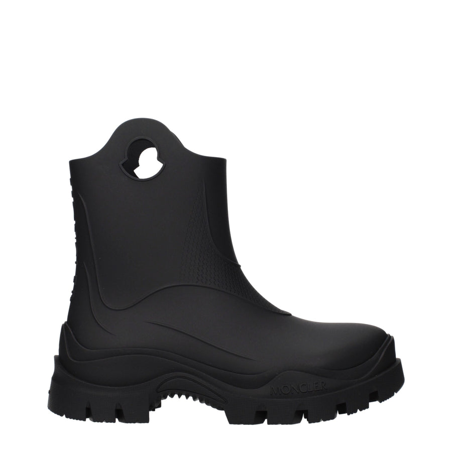 Black Cotton Ankle Boots
