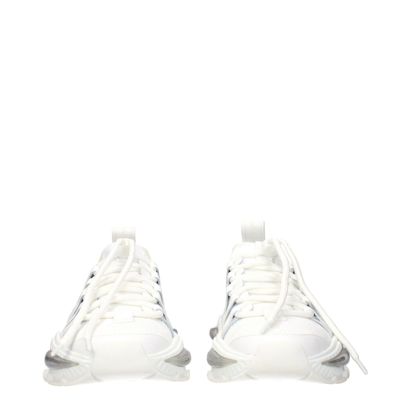 White Fabric Athletic Sneakers