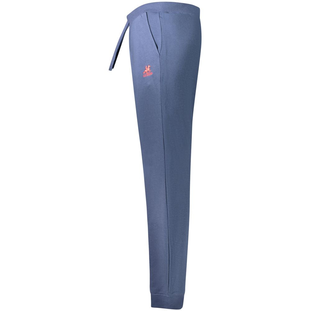Blue Cotton Men's Sports Trouser