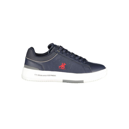Blue Polyurethane Men's Sneaker