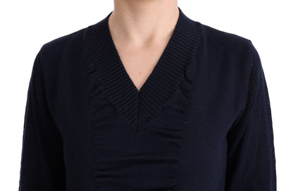 Blue V-Neck Lightweight Jumper Sweater
