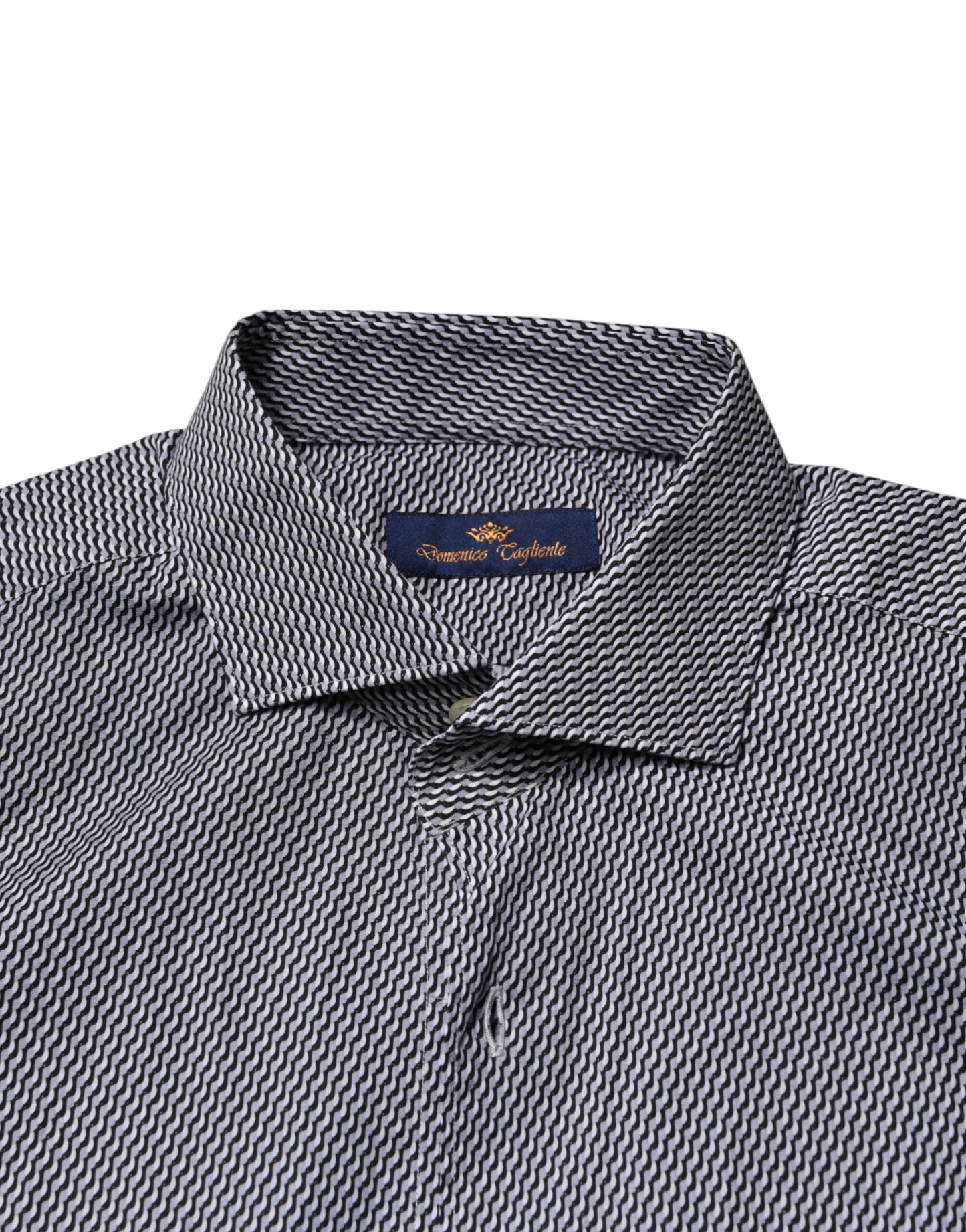 Gray Patterned Long Sleeves Dress Shirt