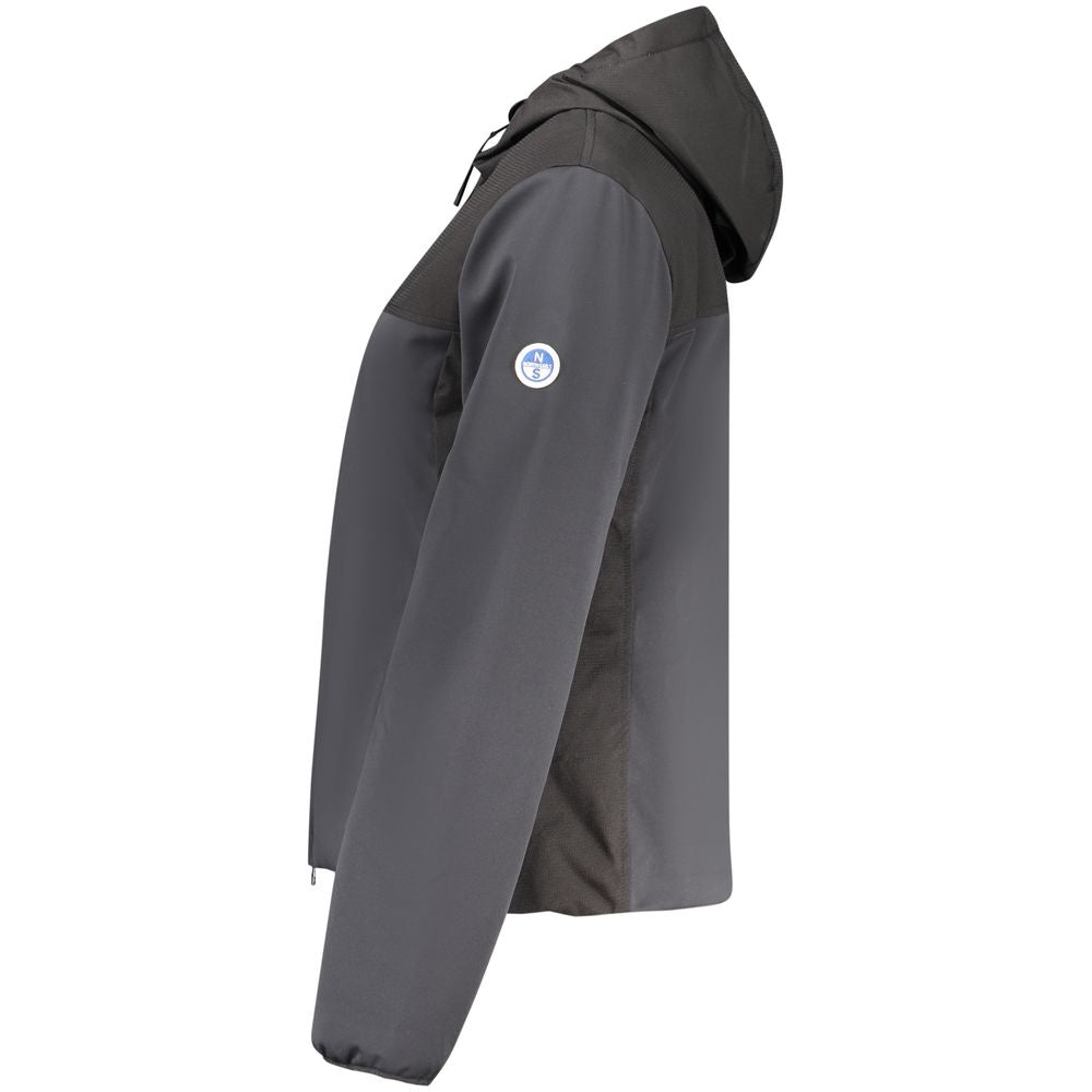 Black Polyester Women Jacket