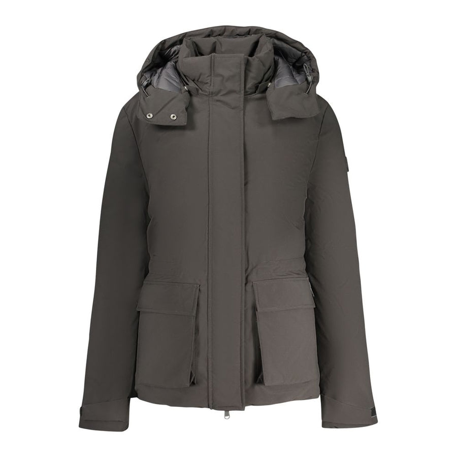 Black Polyester Women Jacket
