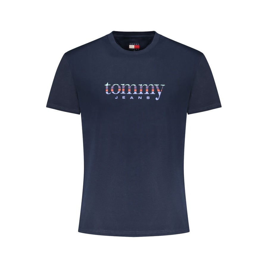 Blue Cotton Men T-Shirt