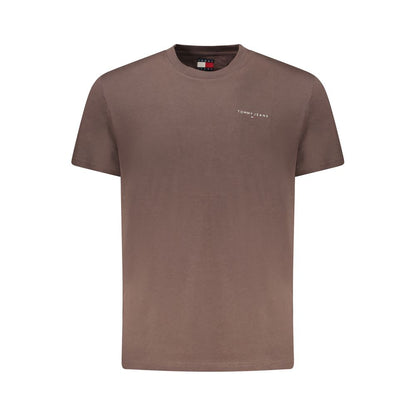 Brown Cotton Men's T-Shirt