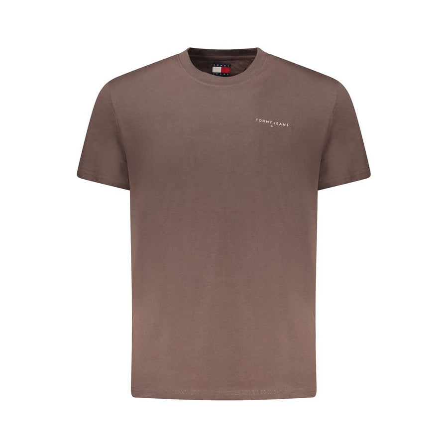 Brown Cotton Men's T-Shirt