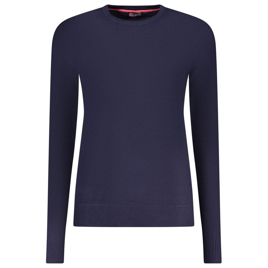 Blu Viscose Donna Maglia