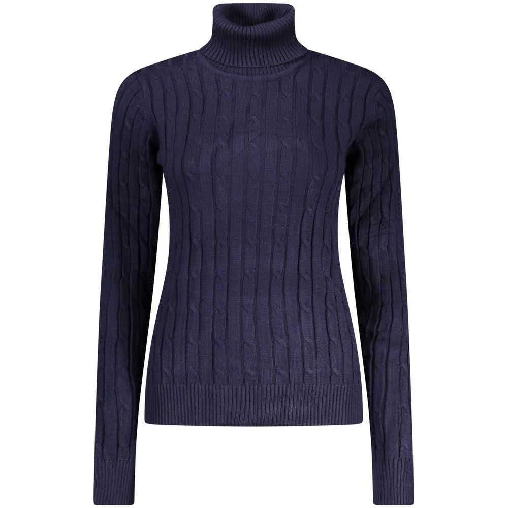Blu Viscosa Donna Maglia