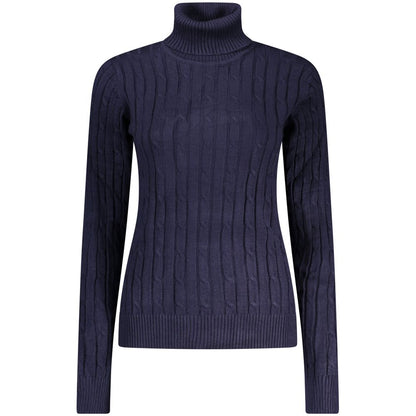 Blu Viscosa Donna Maglia