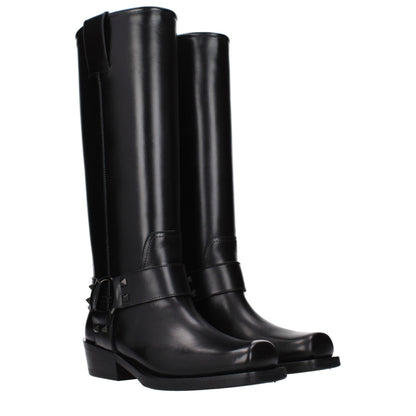 Black Leather Boots