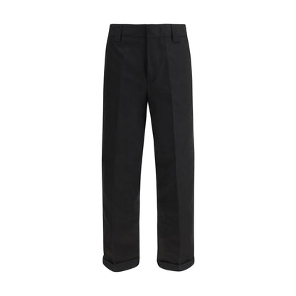 Black Cotton Chino Pants
