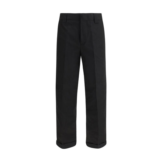 Black Cotton Chino Pants