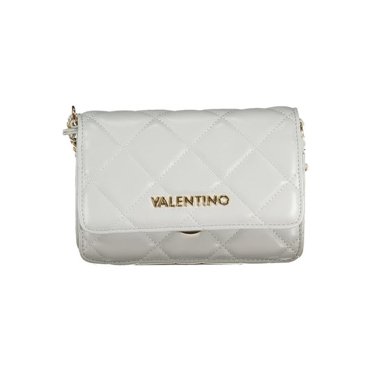 Gray Polyurethane Women's Bag With Adjustable Chain Strap