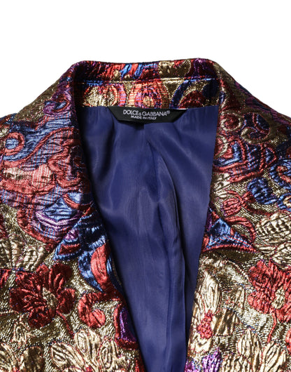 Multicolor Jacquard Single Breasted Blazer