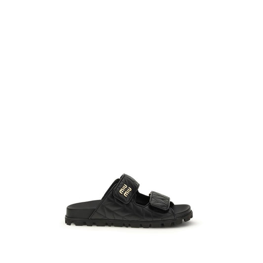 Black Napa Leather / Calf Bos Taurus Slippers