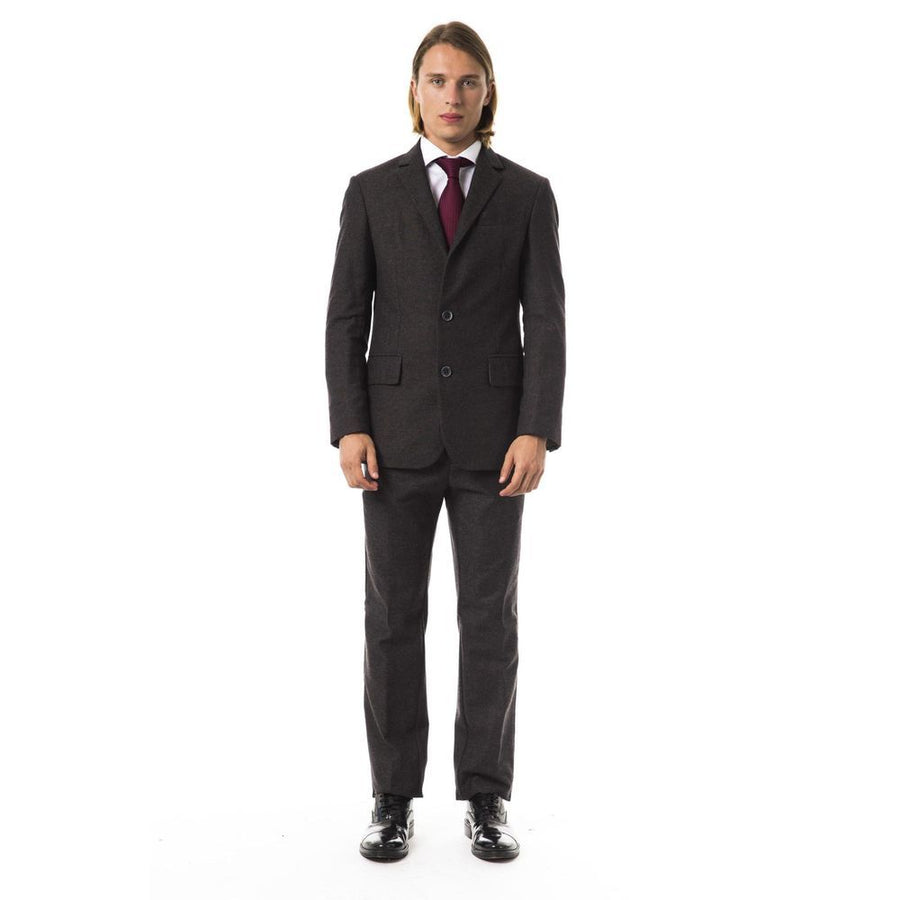 Brown Cotton Two-Piece Suit