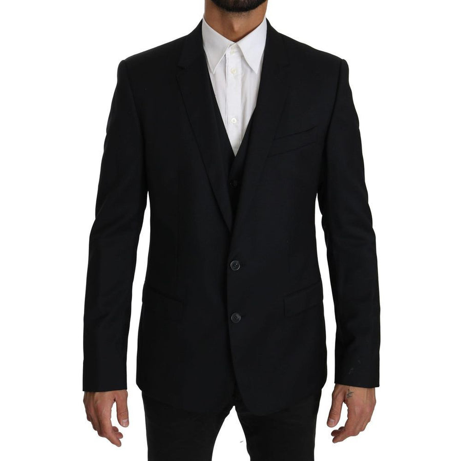 Blue Viscose Two-Piece Suit