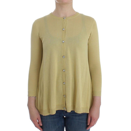 Bicolor Silk Cardigan