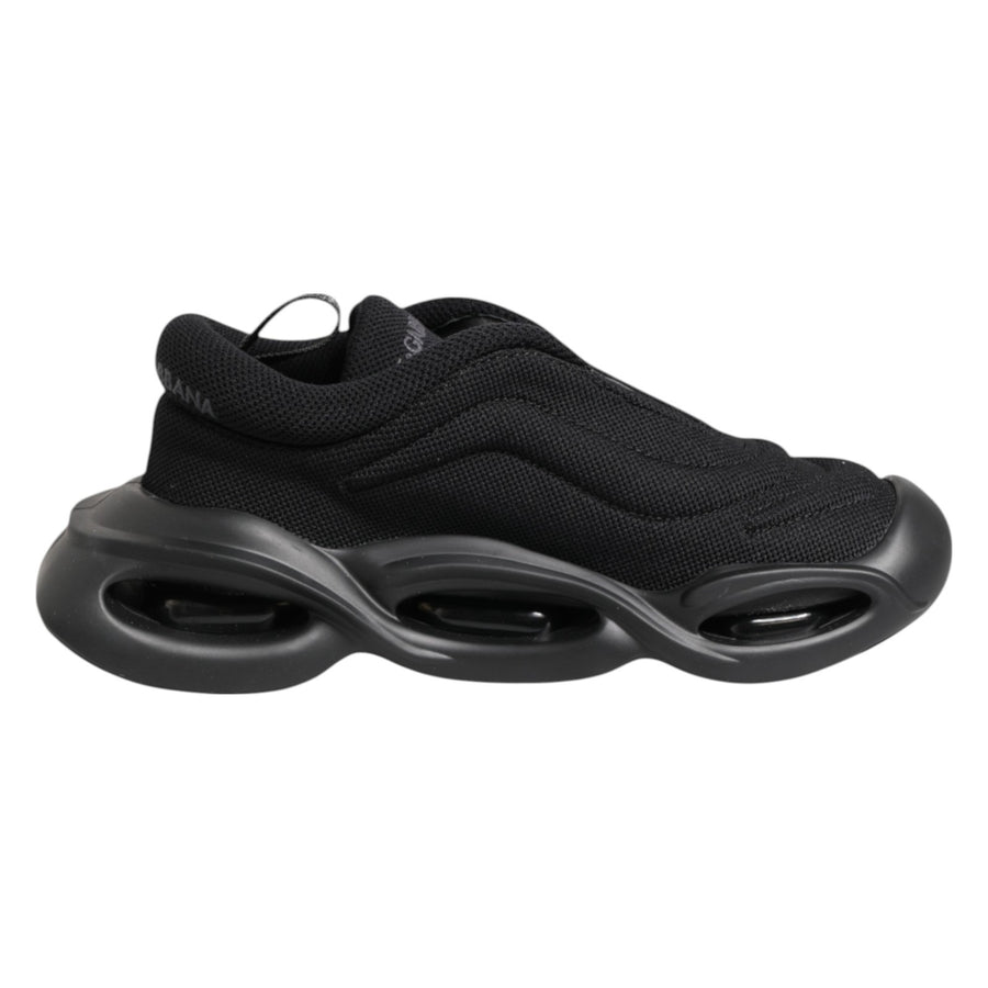 Black Slip On Low Top Wave Sneakers Shoes