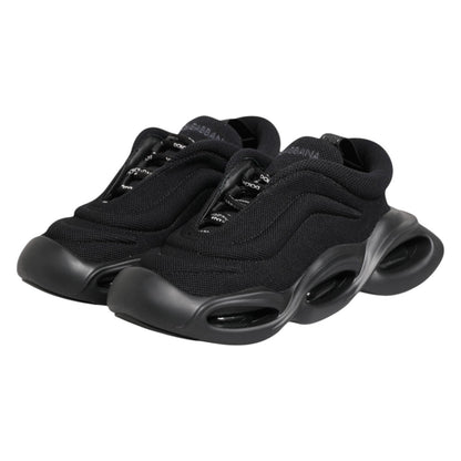Black Slip On Low Top Wave Sneakers Shoes