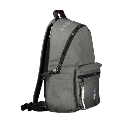Grigio Polyester Men Backpack