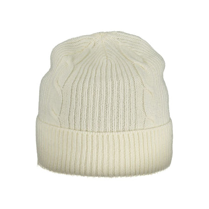 White Polyamide Women Cap