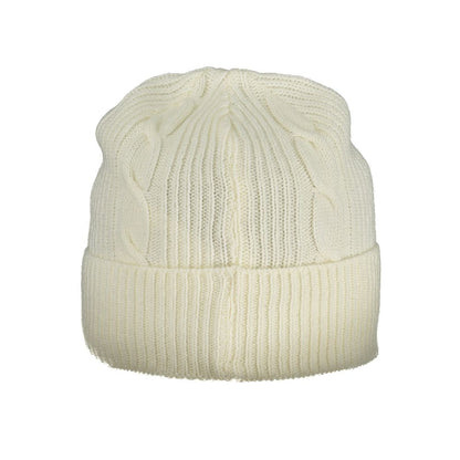 White Polyamide Women Cap
