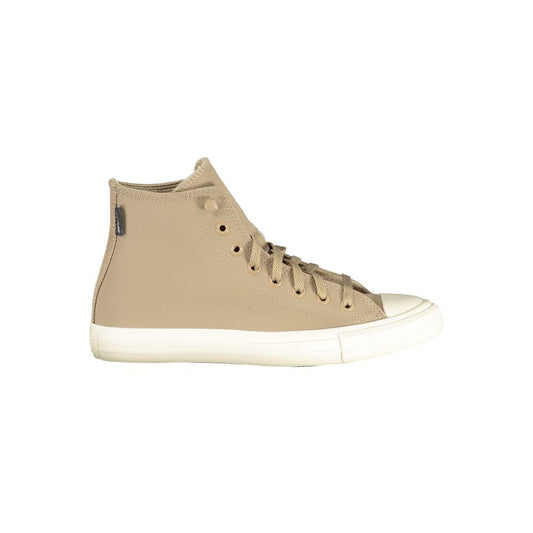Beige Leather Unisex Sneaker