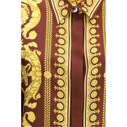 Bordeaux Silk Pattern Shirt
