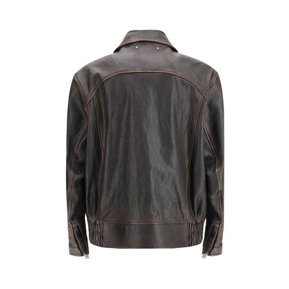 Brown Goatskin Bomber